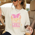 Amazing Grace Pink Orange DTF Transfer DTF Heat Press Transfer from Sweet Tee Transfers