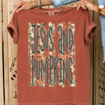 Jesus and Pumpkins Camo DTF Transfer DTF Heat Press Transfer from Sweet Tee Transfers