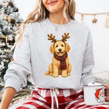 Christmas Dog Goldendoodle DTF Transfer DTF Heat Press Transfer from Sweet Tee Transfers