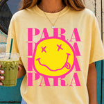 Nirvana Para Smiley Face DTF Transfer DTF Heat Press Transfer from Sweet Tee Transfers