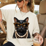 Glam Cat DTF Transfer DTF Heat Press Transfer from Sweet Tee Transfers