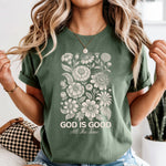 God Is Good All the Time Floral DTF Transfer DTF Heat Press Transfer from Sweet Tee Transfers