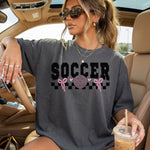 Soccer Pink Checkered DTF Transfer DTF Heat Press Transfer from Sweet Tee Transfers
