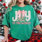 Joy to the World Candy Cane DTF Transfer DTF Heat Press Transfer from Sweet Tee Transfers