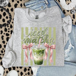 Coquette Iced Matcha Latte DTF Transfer DTF Heat Press Transfer from Sweet Tee Transfers