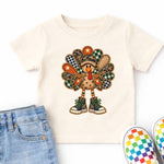 Patchwork Turkey in Sneakers DTF Transfer DTF Heat Press Transfer from Sweet Tee Transfers