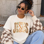 Retro Jesus Leopard DTF Transfer DTF Heat Press Transfer from Sweet Tee Transfers