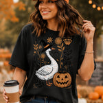 Fall Witch Goose with Pumpkin DTF Transfer DTF Heat Press Transfer from Sweet Tee Transfers