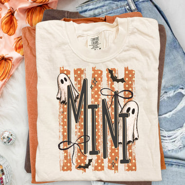 Halloween Ghost Mini Striped DTF Transfer DTF Heat Press Transfer from Sweet Tee Transfers