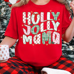 Holly Jolly MAMA DTF Transfer DTF Heat Press Transfer from Sweet Tee Transfers