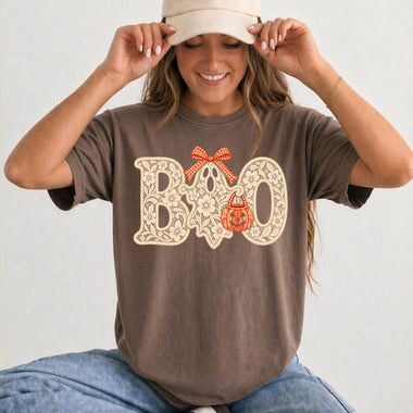 Boo Lace Ghost DTF Transfer DTF Heat Press Transfer from Sweet Tee Transfers