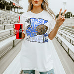 Friday Night Lights Carolina Blue and Silver DTF Transfer DTF Heat Press Transfer from Sweet Tee Transfers