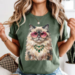 Glam Cat DTF Transfer DTF Heat Press Transfer from Sweet Tee Transfers
