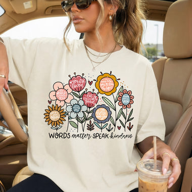 Words Matter Speak Kindness DTF Transfer DTF Heat Press Transfer from Sweet Tee Transfers