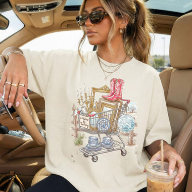I'd Rather Be Thrifting Cowboy Boots DTF Transfer DTF Heat Press Transfer from Sweet Tee Transfers