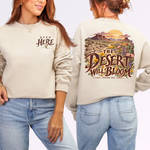 The Desert Will Bloom Front and Back DTF Transfer DTF Heat Press Transfer from Sweet Tee Transfers