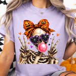 Skeleton with Bubble Gum Halloween DTF Transfer DTF Heat Press Transfer from Sweet Tee Transfers