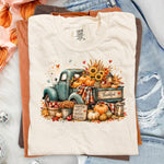 Fall Truck Sunflowers DTF Transfer DTF Heat Press Transfer from Sweet Tee Transfers