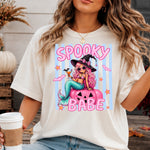 Spooky Babe Witch Mermaid Striped DTF Transfer DTF Heat Press Transfer from Sweet Tee Transfers