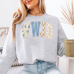 WWJD Boho Floral Checkered DTF Transfer DTF Heat Press Transfer from Sweet Tee Transfers