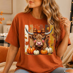 Pumpkin Highland Cow DTF Transfer DTF Heat Press Transfer from Sweet Tee Transfers