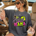 Softball MAMA Neon DTF Transfer DTF Heat Press Transfer from Sweet Tee Transfers