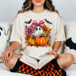 Fall Ghost Pumpkin Bow DTF Transfer DTF Heat Press Transfer from Sweet Tee Transfers
