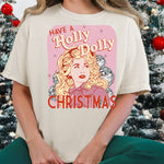 Have a Holly Dolly Christmas Retro DTF Transfer DTF Heat Press Transfer from Sweet Tee Transfers