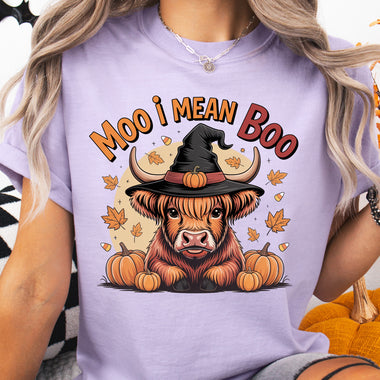 Moo I Mean Boo DTF Transfer DTF Heat Press Transfer from Sweet Tee Transfers