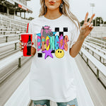 Broncos School Mascot DTF Transfer – Checkered Design DTF Heat Press Transfer from Sweet Tee Transfers