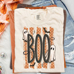 Boo Halloween Striped DTF Transfer DTF Heat Press Transfer from Sweet Tee Transfers