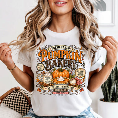 Pumpkin Bakery Fresh Baked Sweet Treats DTF Transfer DTF Heat Press Transfer from Sweet Tee Transfers