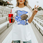 Friday Night Lights Carolina Blue and White DTF Transfer DTF Heat Press Transfer from Sweet Tee Transfers