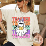 Teacher Stacked with Ghost DTF Transfer DTF Heat Press Transfer from Sweet Tee Transfers