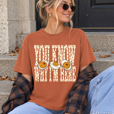 You Know Why I'm Here Polka Dot Deviled Eggs DTF Transfer DTF Heat Press Transfer from Sweet Tee Transfers