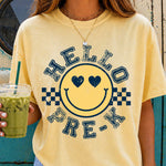 Checkered Smiley Pre-K DTF Transfer DTF Heat Press Transfer from Sweet Tee Transfers