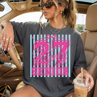 Senior 2027 Pink DTF Transfer DTF Heat Press Transfer from Sweet Tee Transfers