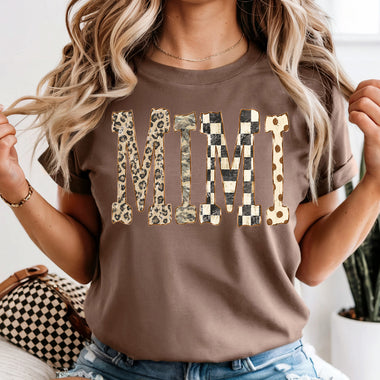 Mimi Camo Leopard Checkered DTF Transfer DTF Heat Press Transfer from Sweet Tee Transfers