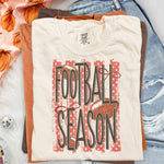 Football Season Striped Orange DTF Transfer DTF Heat Press Transfer from Sweet Tee Transfers