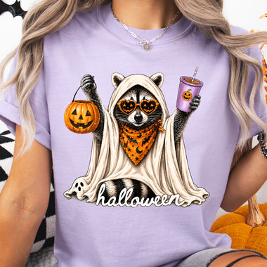 Halloween Raccoon Ghost DTF Transfer DTF Heat Press Transfer from Sweet Tee Transfers