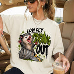 Low Key Crashing Out DTF Transfer DTF Heat Press Transfer from Sweet Tee Transfers