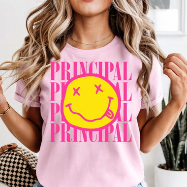 Nirvana Principal Smiley Face DTF Transfer DTF Heat Press Transfer from Sweet Tee Transfers