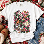 Retro Pink Christmas Collage DTF Transfer DTF Heat Press Transfer from Sweet Tee Transfers