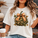 Camo Pumpkin with Bow DTF Transfer DTF Heat Press Transfer from Sweet Tee Transfers