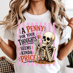 A Penny for Your Thoughts DTF Transfer DTF Heat Press Transfer from Sweet Tee Transfers