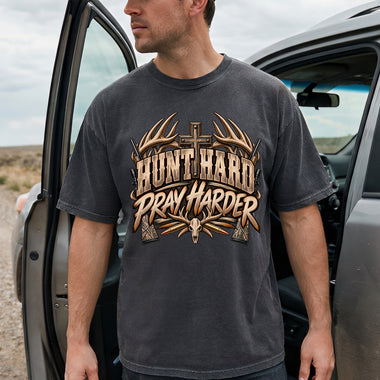 Hunt Hard Pray Harder DTF Transfer DTF Heat Press Transfer from Sweet Tee Transfers