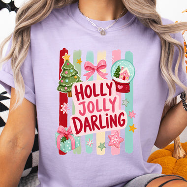 Holly Jolly Darling DTF Transfer DTF Heat Press Transfer from Sweet Tee Transfers