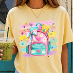 Back to School Brushstroke Backpack Heart DTF Transfer DTF Heat Press Transfer from Sweet Tee Transfers