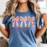 Grateful Thankful Blessed Bows DTF Transfer DTF Heat Press Transfer from Sweet Tee Transfers