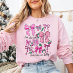 Deck the Halls Bows DTF Transfer DTF Heat Press Transfer from Sweet Tee Transfers